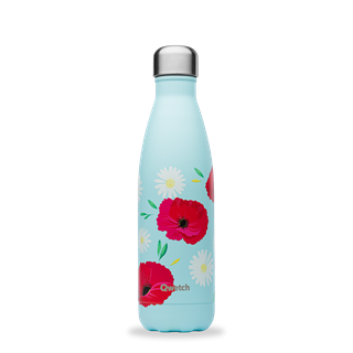 Qwetch Bouteille isotherme inox coquelicot 500ml - 10183